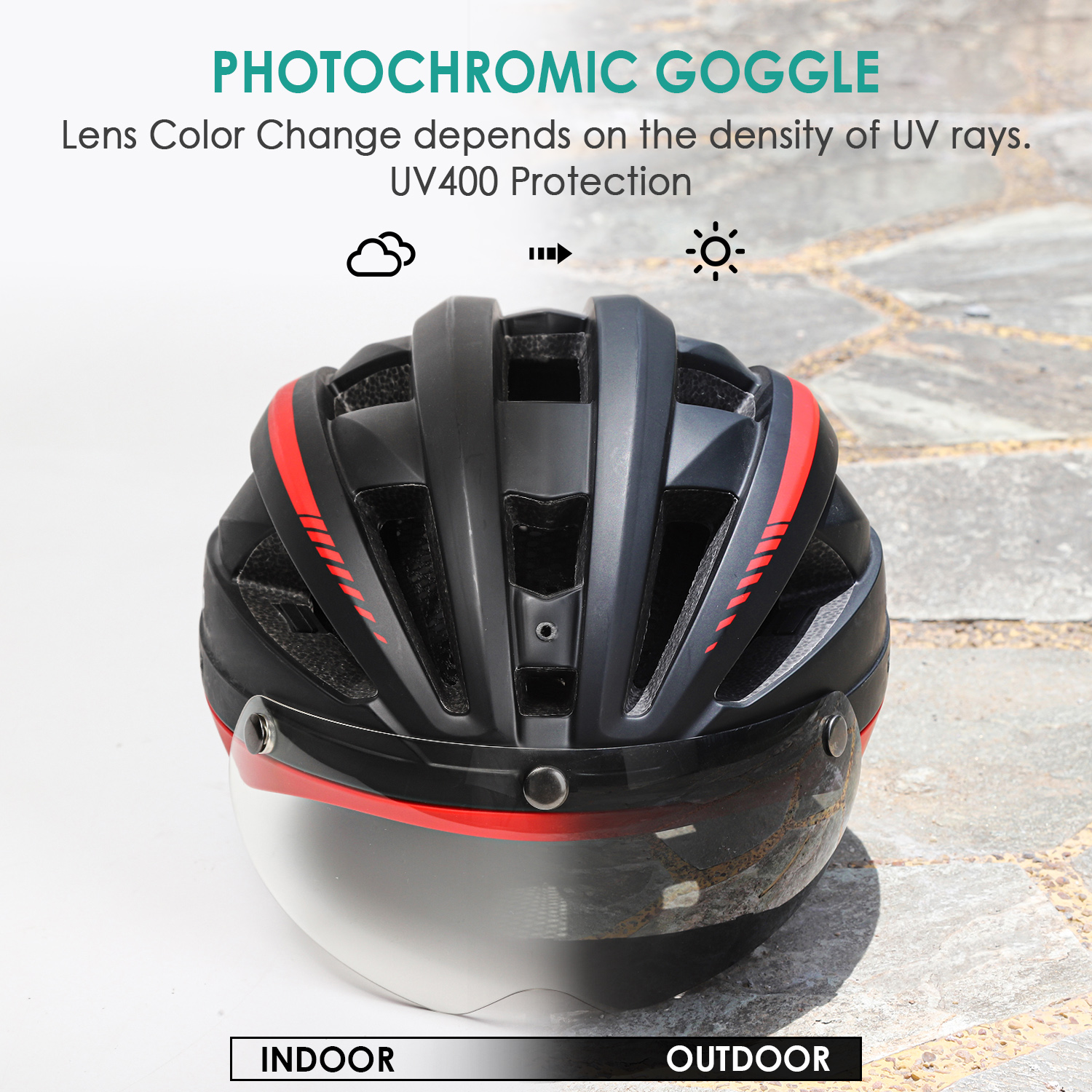 VICTGOAL Bike Helmet Photochromic Lens Magnetic Lenses Bicycle Polarized Goggles Sports Sunproof Glasses MTB Cycling Accessories