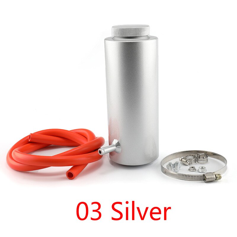 800ml Overflow Reservoir Radiator Overflow Tank Auto Replacement Parts Universal Radiator Coolant Aluminum Tank: Silver