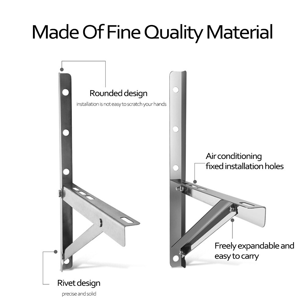 2 uds aire acondicionado soporte externo de la máquina aire acondicionado accesorios plegable trípode combinado soporte para aire acondicionado