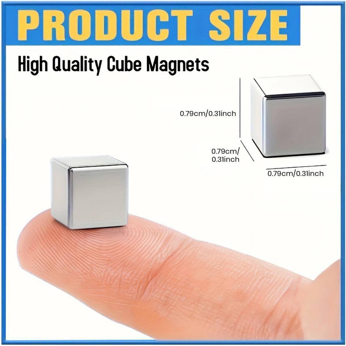 Strong Neodymium Magnets, Square Rare Earth Magnets Heavy Duty for Crafts Fridge, Whiteboard, Office, Dry Erase Board: light yellow