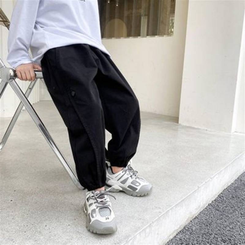 VFOCHI 2021 nuovissimo 4-14T pantaloni per ragazzi primavera autunno tinta unita pantaloni per bambini abbigliamento per adolescenti vita elastica pantaloni Cargo per ragazzo