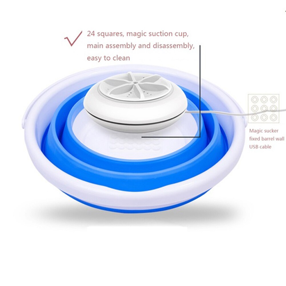 Bac à linge pliant bassin Portable Mini lave-linge automatique vêtements lavage seau câlin-offres spéciales