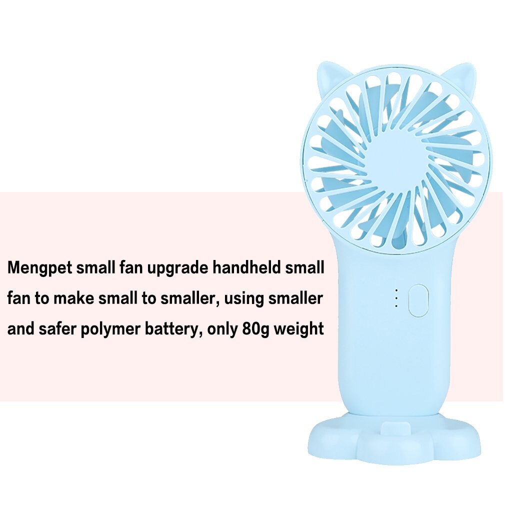 Handheld Fan Portable 800mah Rechargeable Fan 3 Speed Setting USB Charging For Home Office Travel And Outdoor