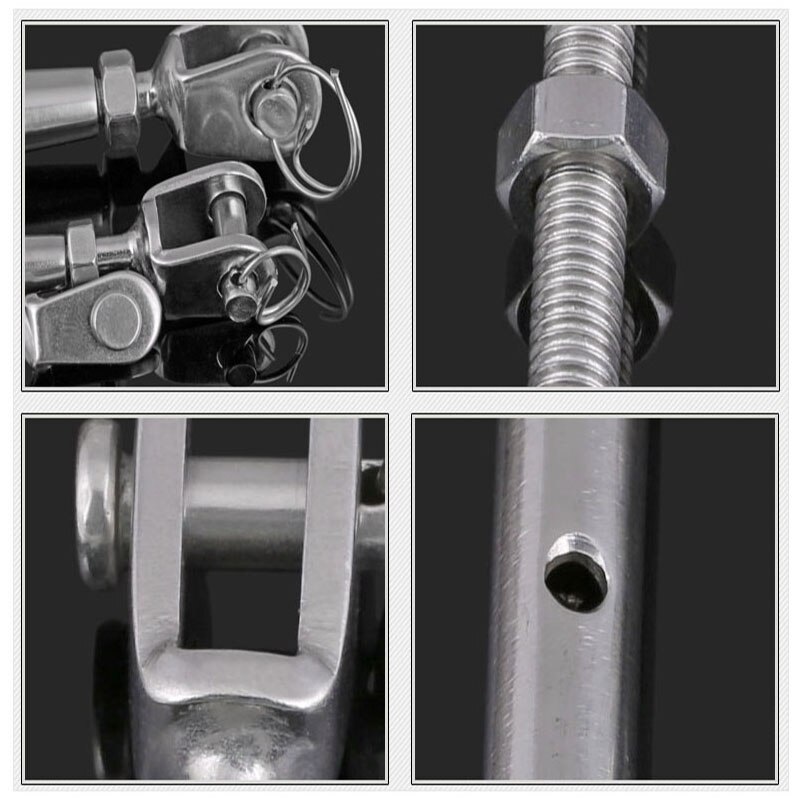 M5/M6/M8/M10/M12/M16/M20 Stainless Steel 304 Stainless Steel 304 Rigging Screw Closed Body Jaw/Jaw Turnbuckle