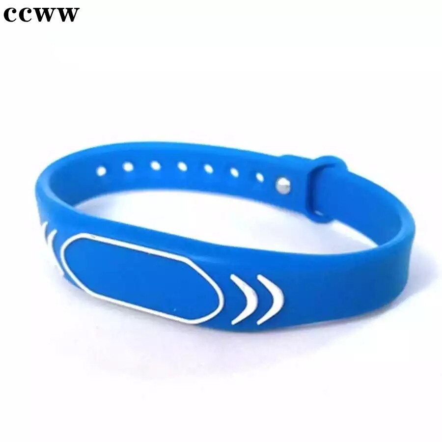 Pulsera de silicona ajustable a prueba de agua, 5 colores, 125khz, llavero, RFID EM4100/TK4100, etiquetas, llave de piscina