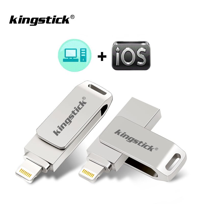 Clé USB en métal 2 en 1 pour iphone 6s 7plus, disque U d'apple