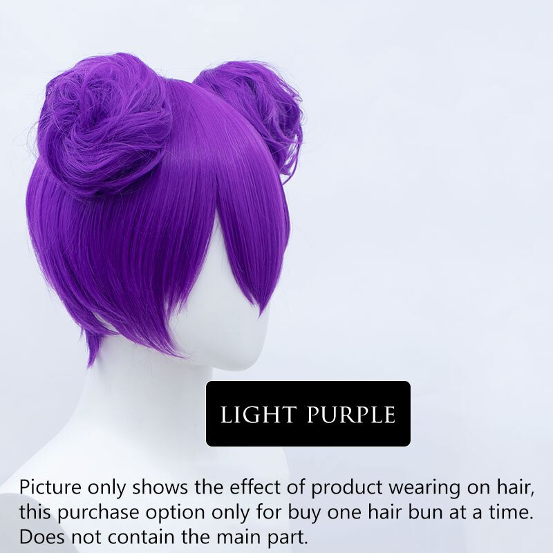 Postiche Synthétique à réinitialisation pour Femme, Chignon, Rose, Rouge, Blonde, Bleu, Extension de Cheveux, Accessoires de Cosplay: P2 / 613 / 2 pièces