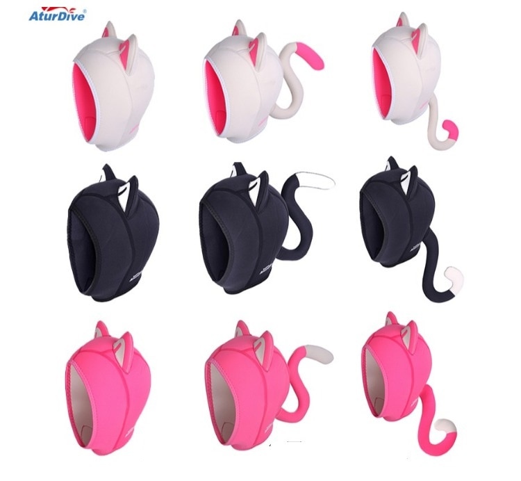 AturDive 3mm Warm Neoprene Scuba Diving Hood Divers Cap Helmet Cat