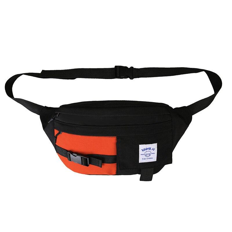 unisex Taille Tasche Große Kapazität Streetwear fanny Pack Brust Taschen Trend Hüfte hüpfen Banane Crossbody-tasche Funktionale Taille Pack ZY775: Orange Taille Tasche