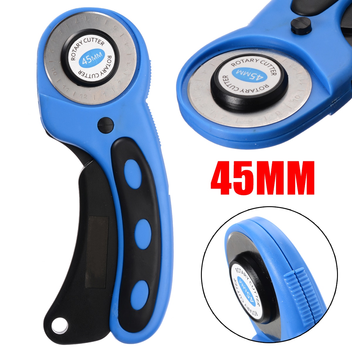 45mm Rotary Cutter Blue Rotary Cutter Quilter Sewing Fabric Leather Paper Craft Quilting for DIY Patchwork Clothing Cutting Tool