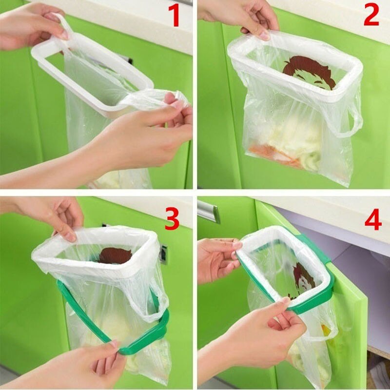 Garbage Storage Rack Cupboard Hanger Household Cleaning Tools Waste Bins Kitchen Hanging Trash Rubbish Bag Holder