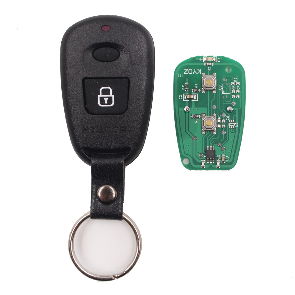 Keyecu mando a distancia Fob 2 botón 315MHz/433MHz para Hyundai Elantra Old, Santa Fe, trasjet FCC ID: OSLOKA-510T