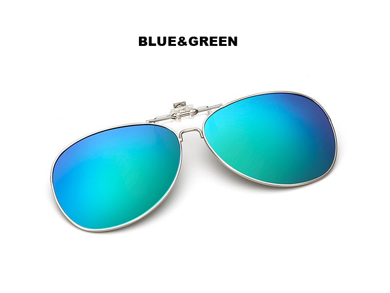 Gafas de sol polarizadas con Clip SGC06, gafas de sol con Clip Anti-UV para conducir, ciclismo, Clip de pesca abatible hacia arriba, gafas de sol con Clip: bluegreen