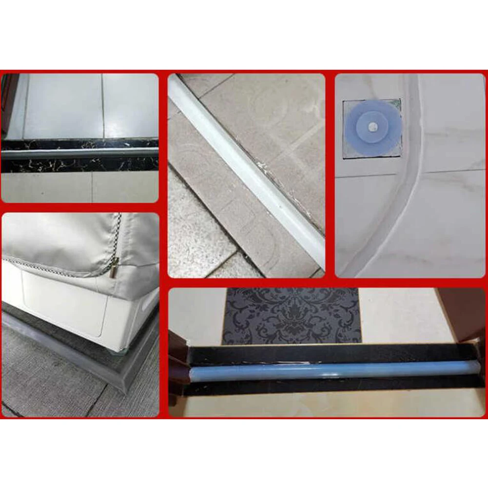 Siliconen Badkamer Waterstopper Zelfklevende Waterkerende Strip Buigbare Badkamer Deur Wasmachine Douche Dam Barrière