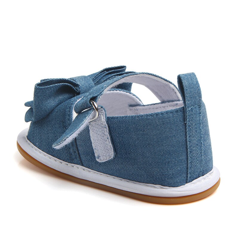 Baby Baby Sandalen Leuke Sandalen Voor Meisjes Strik Peuter Eerste Walker Crib Schoenen Ademend Anti-Slip Rubberen Zool flats