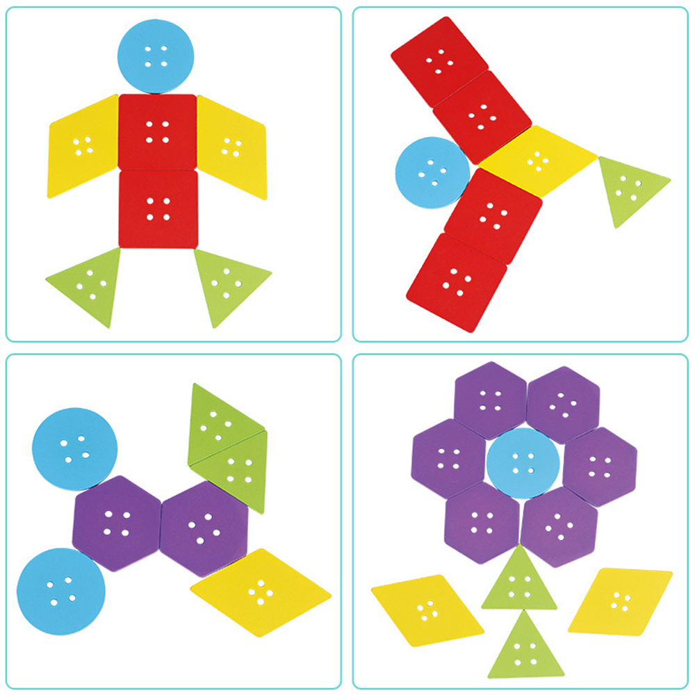 Taste Puzzle Spielzeug Taste Schnürung Spielzeug für Kinder Threading Tasten Pädagogisches IQ Spiele Hand-auge Ausbildung Mit Lagerung box