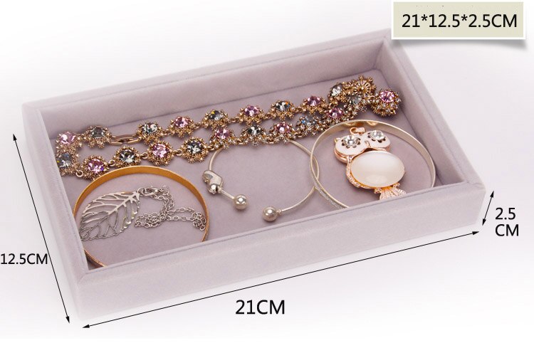 Drawer Jewelry Display Storage Tray Jewellery Organizer Box Earrings Holder Rings Packaging Watch Necklace Stand: MFlatBottomTray