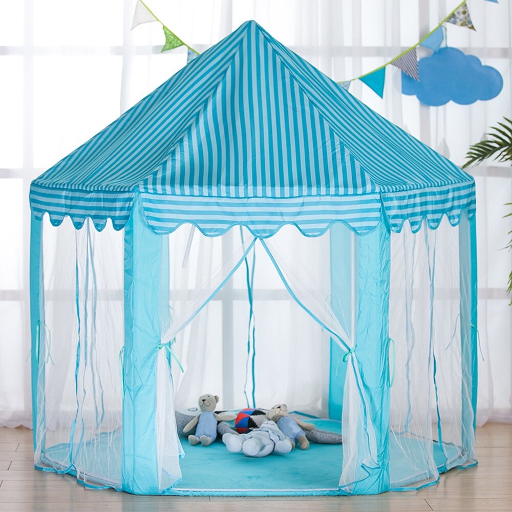 Folding Tipi Children Tent Play House Teepee Portable Toy Tents for Kids Baby Girl Boy Outdoor Indoor Playhouse Princess Castle