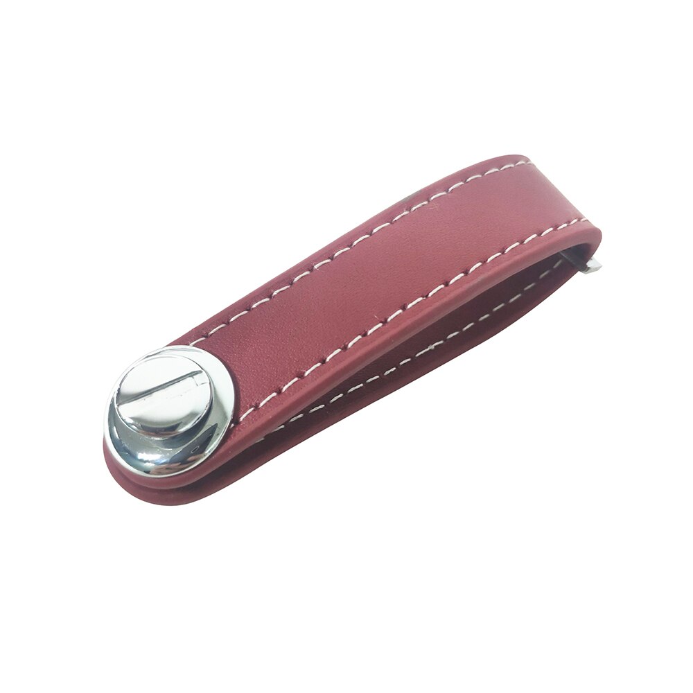 Bolso inteligente de coleccionista para ama de llaves, estuche organizador de coche, cadena de anillo, almacenamiento, cartera, llavero, bolsillo de cuero: Rojo