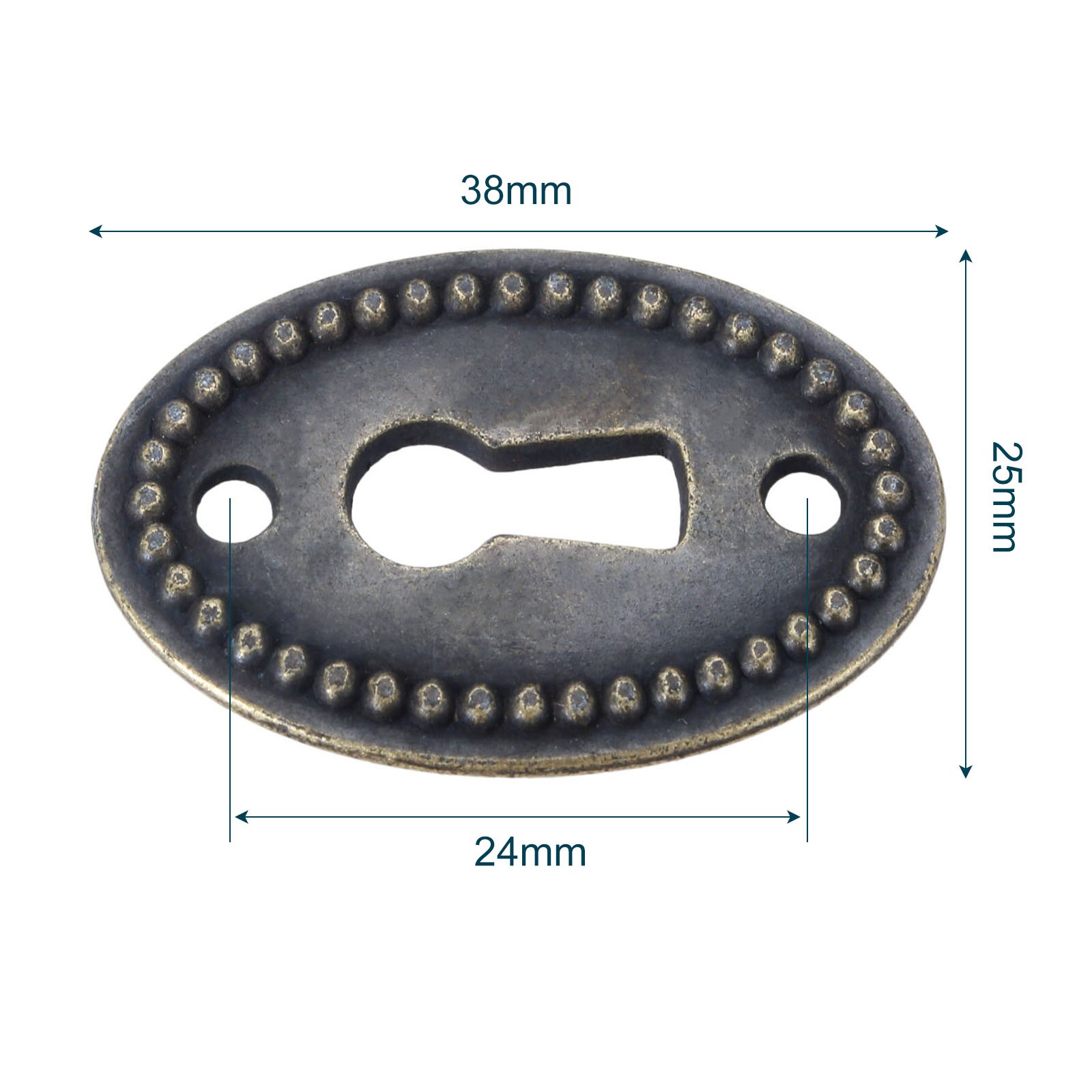 2 stücke Schlüsselloch Abdeckung Oval Antike Bronze- Hohl aufbringen Anschlüsse Alten Chinesischen Stil Schrank Vertikale Perlen Schmuck Kasten w/schrauben