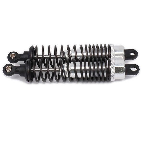 Oil filled Style adjustable 98mm alloy aluminum shock absorber damper for rc car 1/10 buggy truck RCAWD hop-up parts Hsp 2PCS: Silver