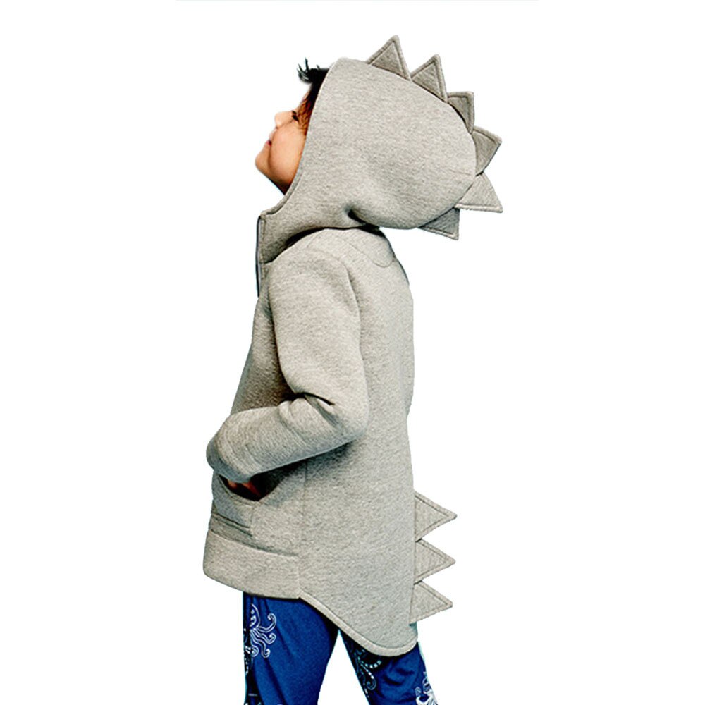 Adorável crianças criança do bebê outerwear jaqueta estilo dinossauro com capuz headwear casaco roupas crianças jaqueta de inverno meninos bebek mont 1t-6t