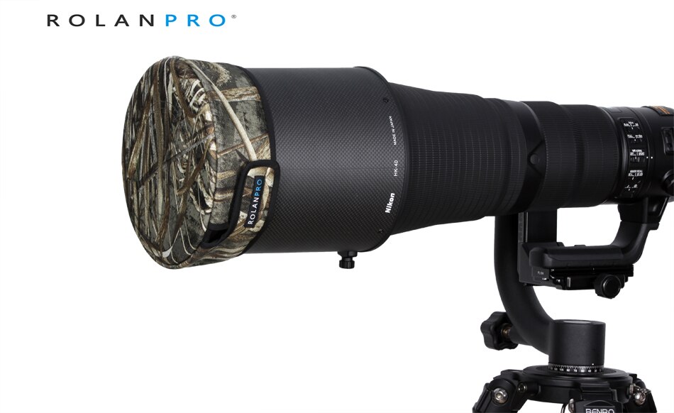 ROLANPRO – veste de Camouflage avec capuchon d&#39;objectif DSLR, vêtement téléphoto court pour Sigma Tamron Canon Nikon 300/400/500/600/800mm