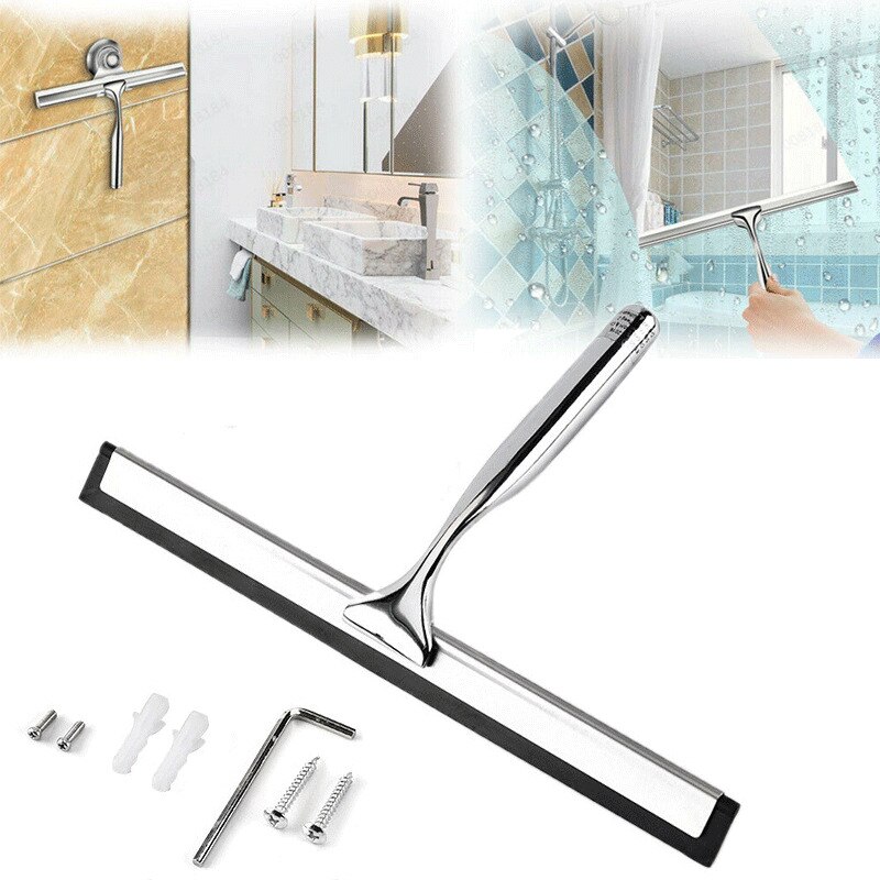 thumbnail interactive-video image 1 of Multi-Surface Glass Squeegee Cleaner – 22x19.5cm, Plastic, Eco-Friendly, For Windows, Bathroom, Car Mirrors 1 of 6