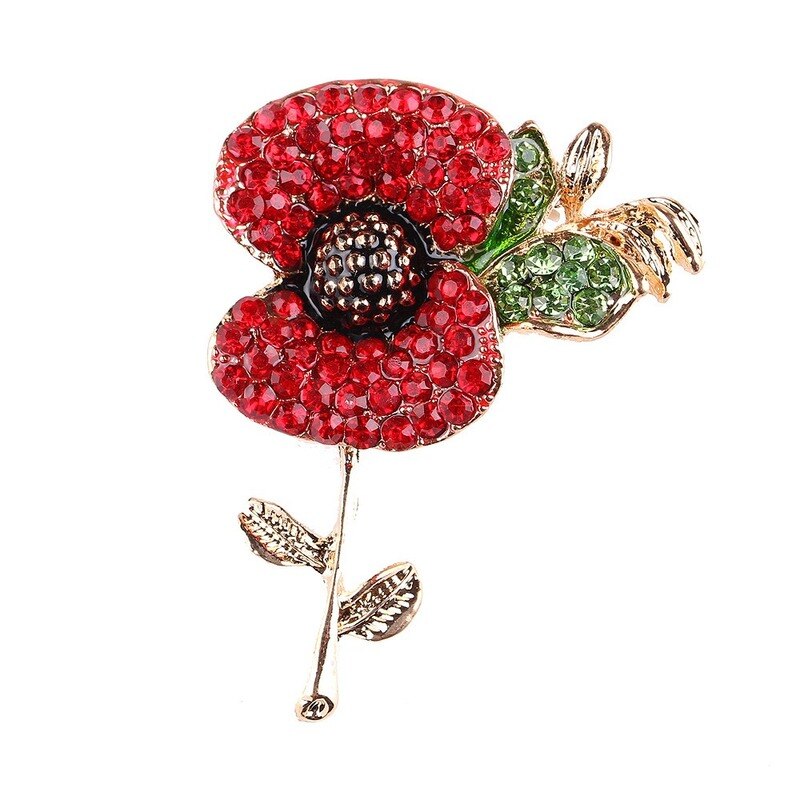 Poppy Broche Uk Prinses Souvenir Pin Geëmailleerd Rode Papaver Bloem Broches Gemenebest Van Naties Zinklegering Broche Pinnen
