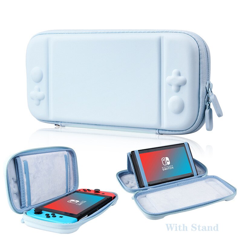 10 slots de cartão acessórios saco de armazenamento macio console camada interna carry case para nintend switch caixa de pele casca colorida para ns: Marrom