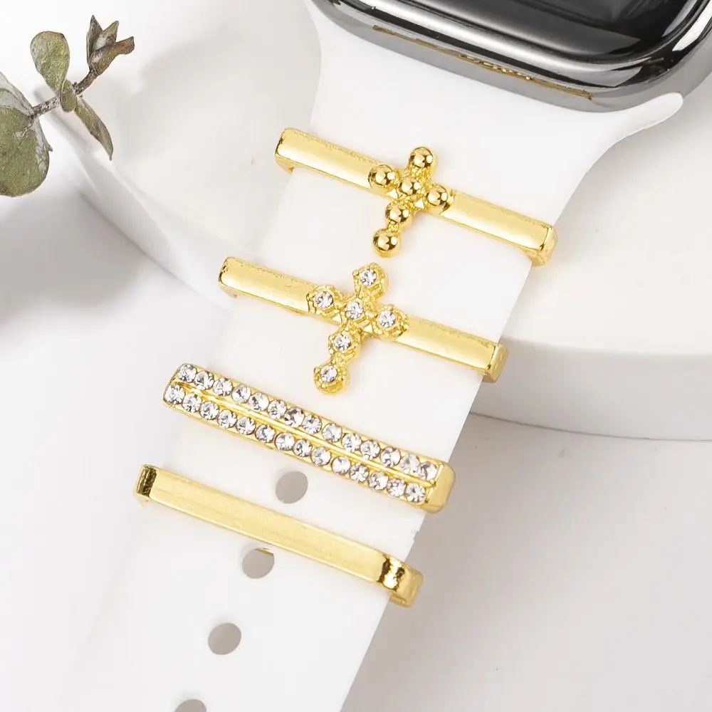 Metall Uhren Armbinde Ornament Reize Uhren Armbinde Dekoration kreative Diamant Ornament für iwatch Armbinde Armbinde Zubehör: 天空蓝