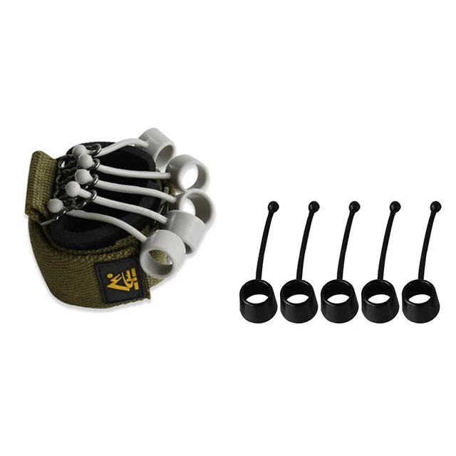 Pinça de mão portátil silicone expansor de dedo aperto de mão treinador de força de pulso exercitador de dedo faixa de resistência fitness: Transparente