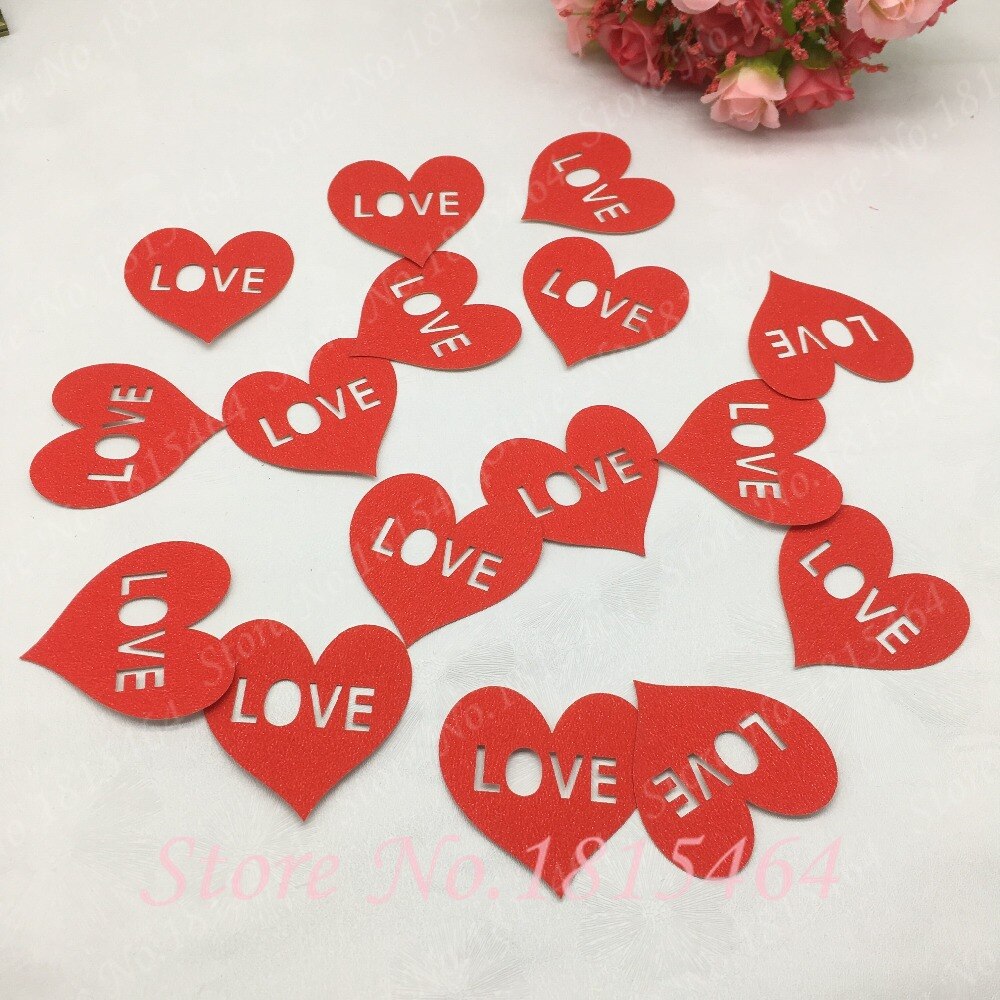 200 stk glitterpapir kærlighed hjerte papir konfetti fest bryllup bord dekoration fødselsdagsfest dekorative forsyninger