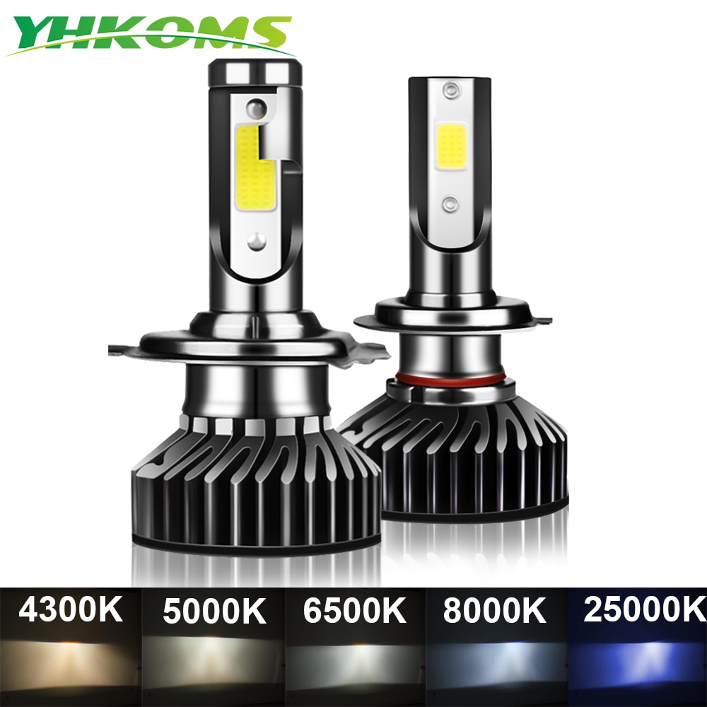 Ampoules LED H4 ROADSUN 120W, 6000K Blanc, 20000LM - Pour Phares De Route/croisement, économie D'énergie, Compatibles Citroën Berlingo 1996-2010