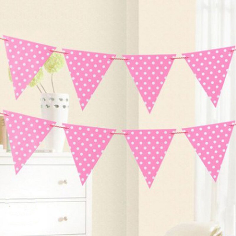 Dot Small Flags Birthday Party Wedding Scene Shopping Mall Activities Kindergarten Layout Banner Decoration Supplies