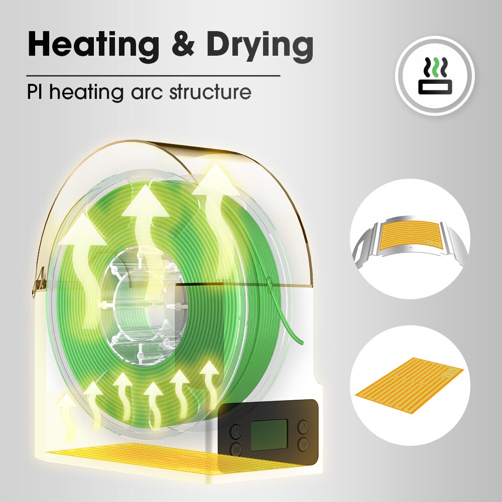 ESUN eBOX 3D Drucker Filament Trockner Box Filament Lagerung unterstützung Halter Halten Filament Trockenen für 3D drucker Teile