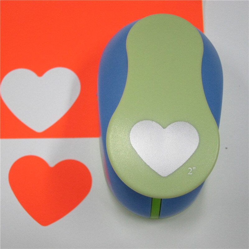 2'' ABS + Metal Big Heart Paper Punch Craft Hole Punch Tool Kids DIY Scrapbook Card Thin Paper Cutter
