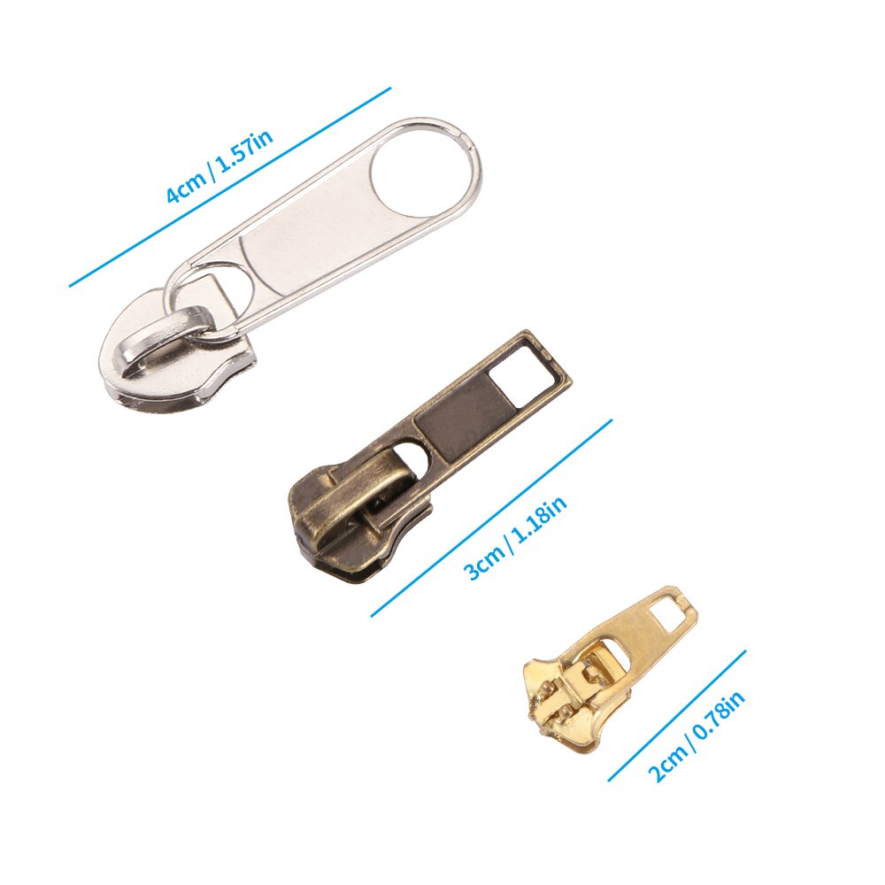 169pcs Replacement Repair Kit Suitcase Zip Fastenings Accessories Teeth Rescue Zippers Sewing Clothes Double-sided Zipper Puller