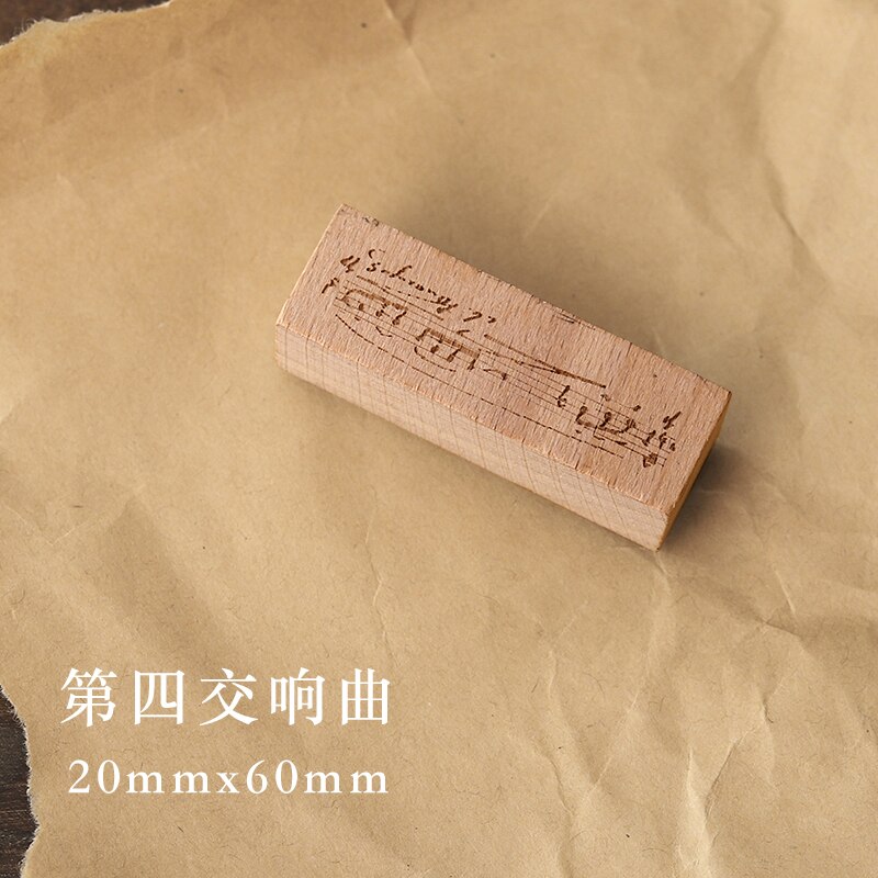 Vintage Music notes stamp DIY wooden rubber stamps for scrapbooking stationery scrapbooking standard stamp: D