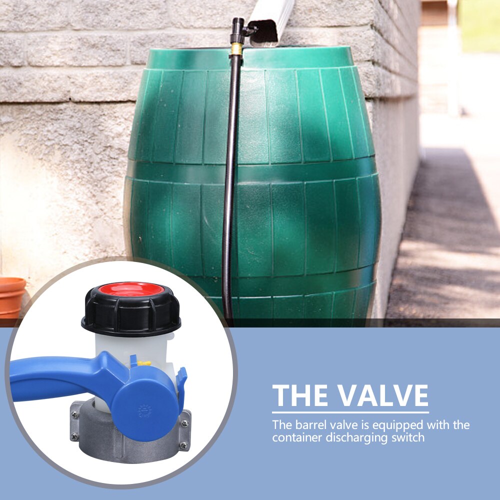 Válvula de mariposa activa/integrada para contenedor de tanque IBC, adaptador de tanque IBC, interruptor de 1000l, plástico DN40/DN50/DN80