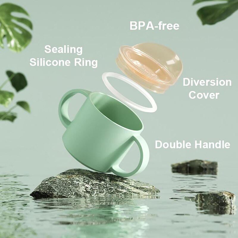 Vasos para beber para bebés, taza de alimentación para niños pequeños, aprender a beber leche, agua, vasos de entrenamiento resistentes a las caídas
