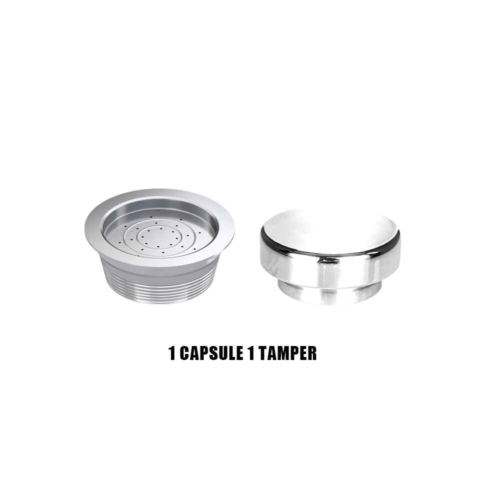 Refillable Coffee Capsule Pod Stainless Steel Espresso Coffee Filters Compatible For LAVAZZA A MODO MIO Machine: 1 Cap 1 Tamper