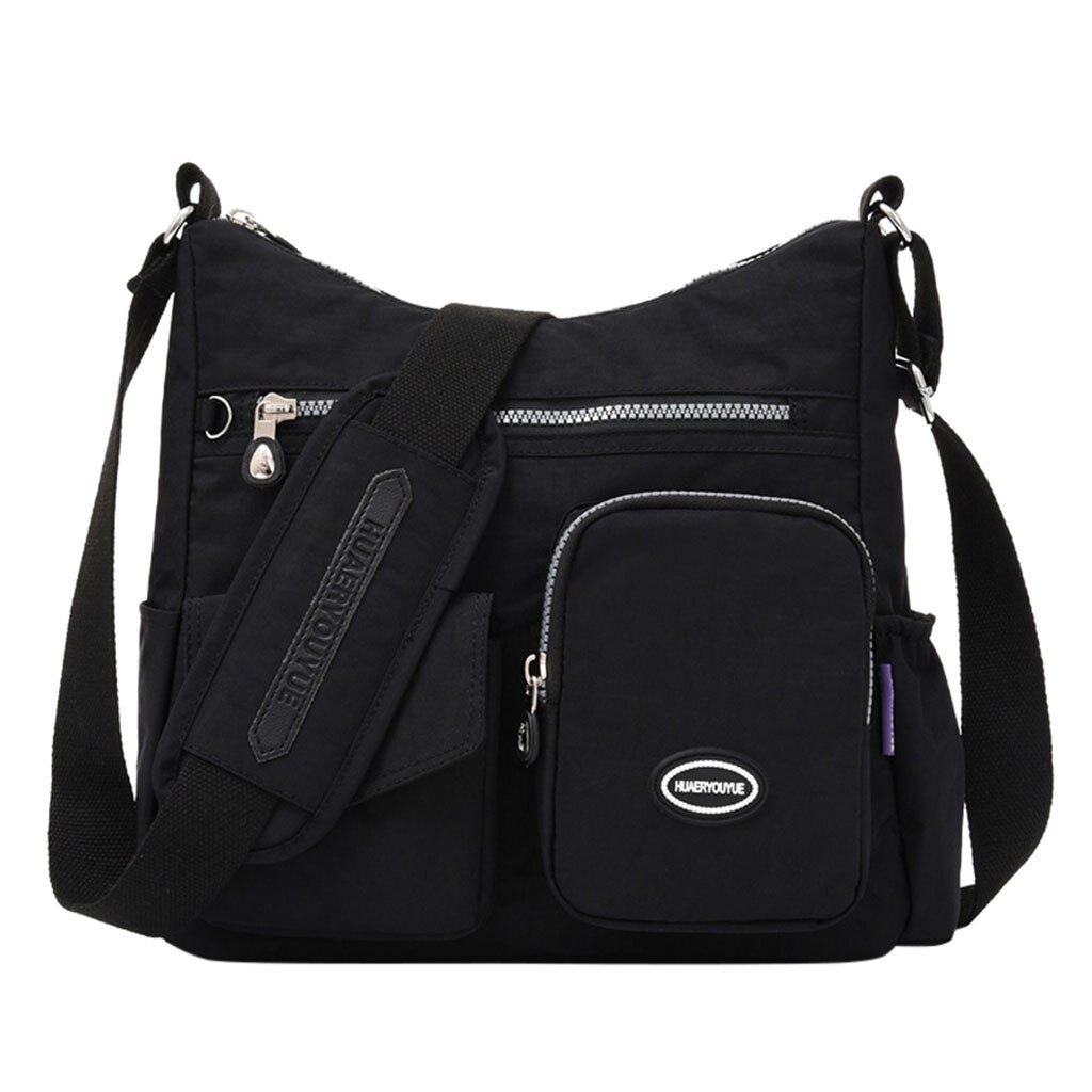 Women Handbag Nylon Casual Waterproof Ladies Shoulder Bags Travel Large Capacity girls Bag bolsa feminina bolsos mujer: Black