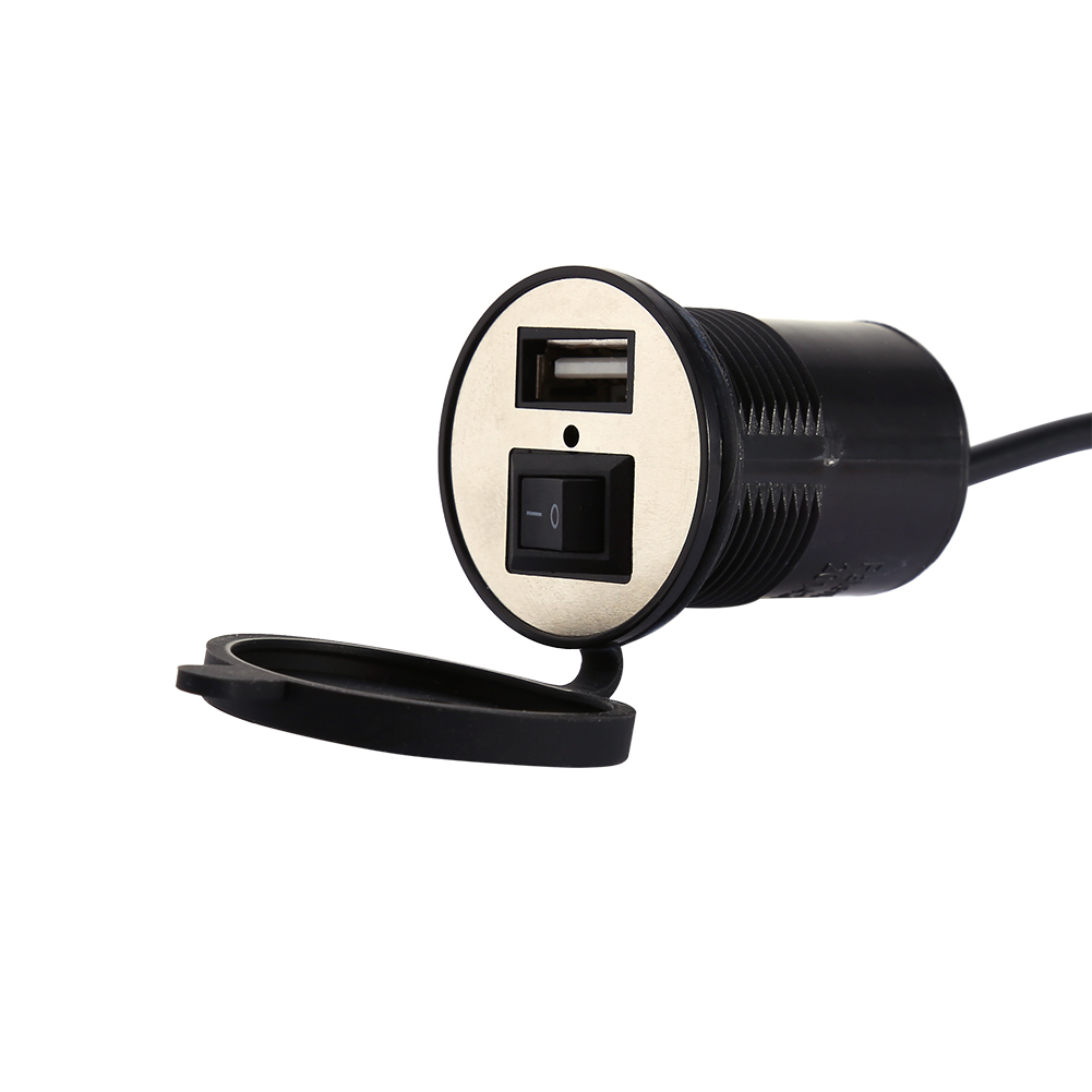 12v-24v usb motorfiets mobiele telefoon voeding oplader waterdichte poort aansluiting voor iphone 6 6 plus ipad mini ipad 6 gps tablets