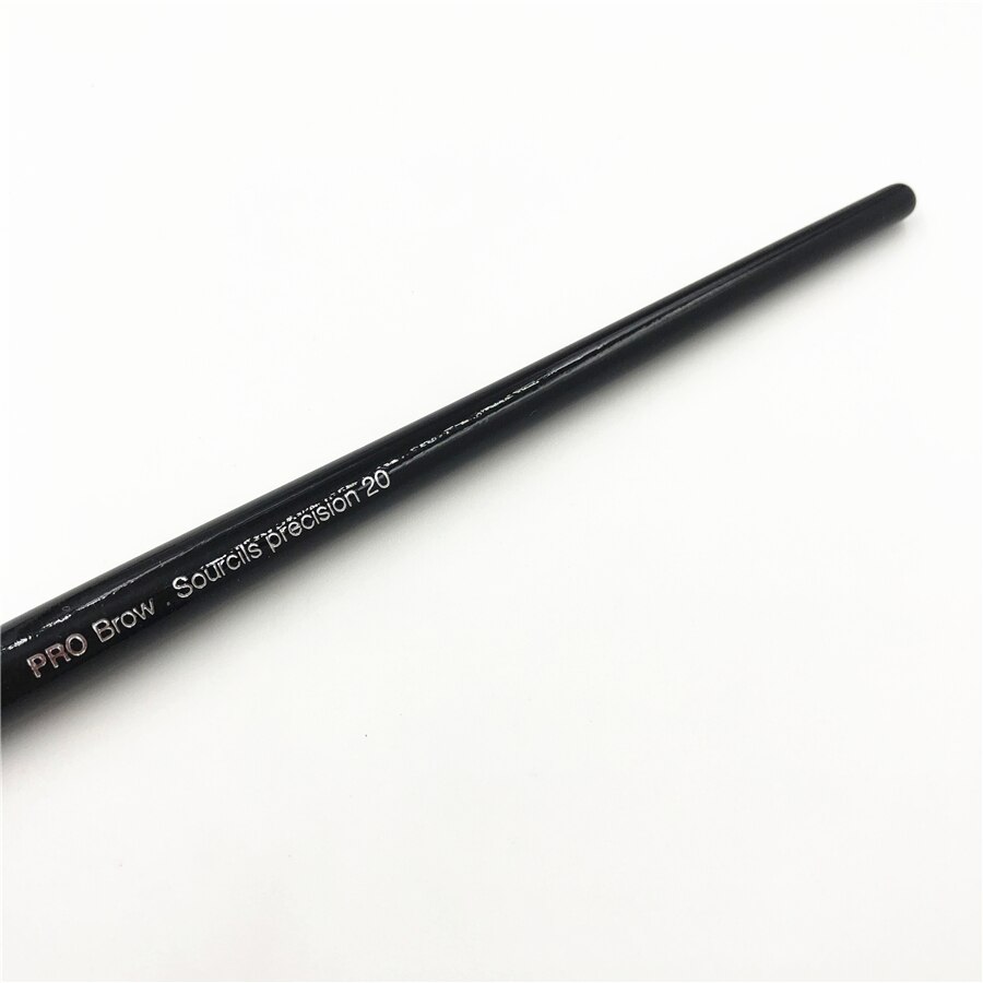 Professionele Schuine Platte Wenkbrauw Borstel Zachte Geitenhaar Lange Handvat #20 Pro Precisie Brow Make up Borstel