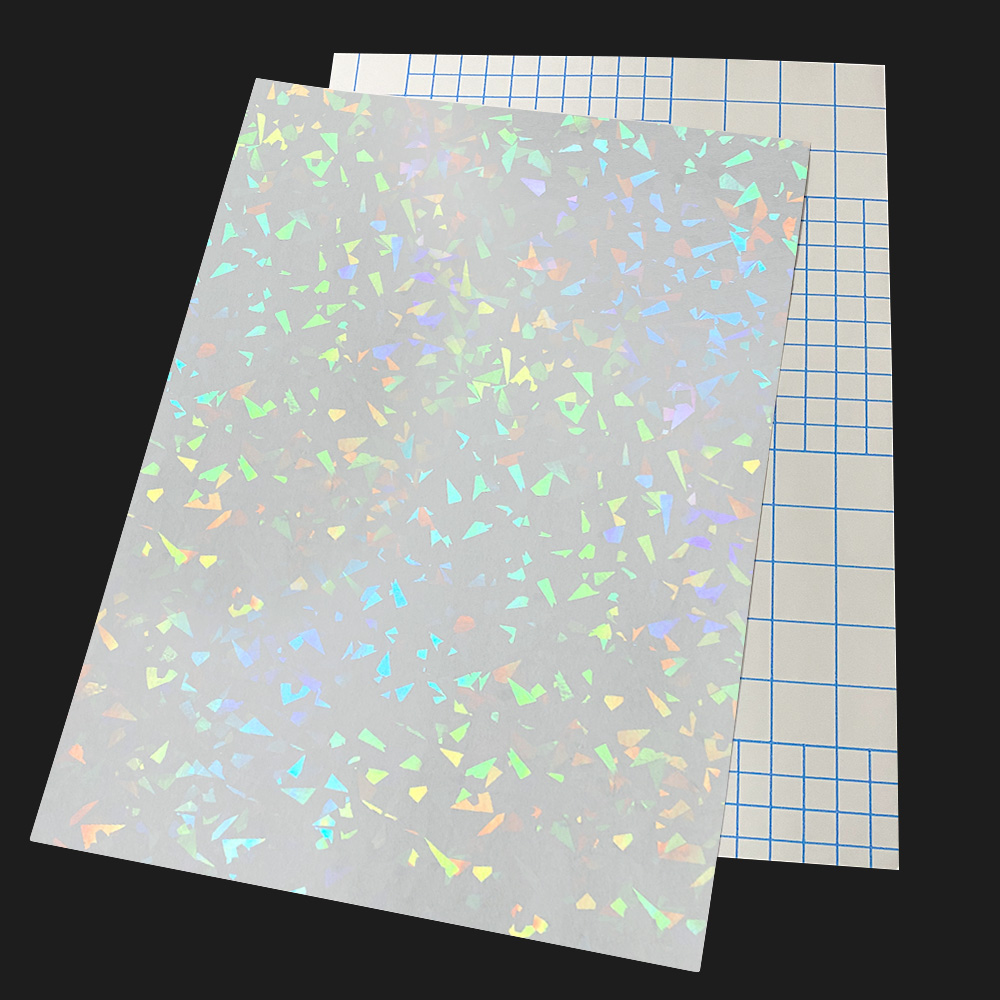 10 blätter Gebrochen Glas Hologramm Kalt Laminierung Film Aufkleber A4 Blätter Stern glänzend Punkte DIY Paket Karte Foto Holographische Film