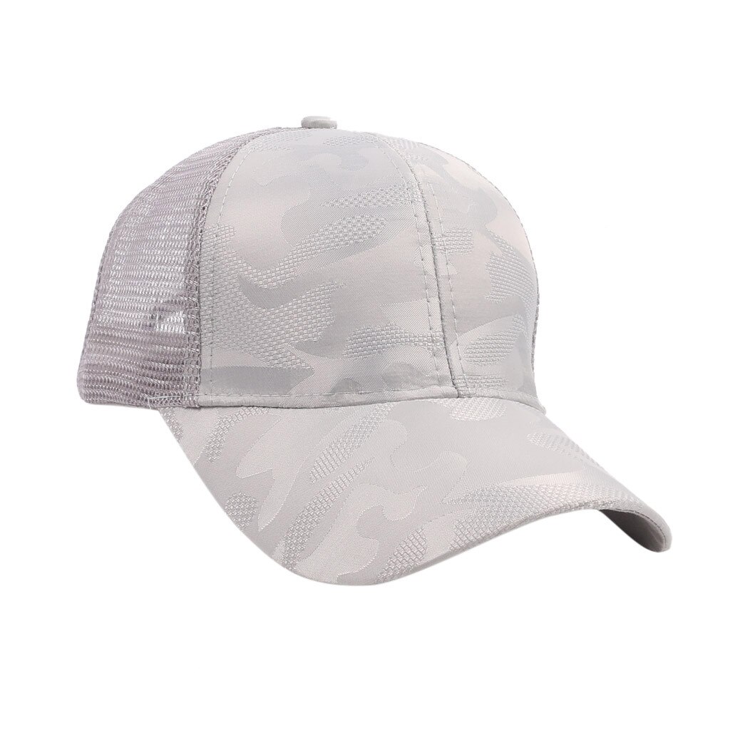 Camouflage ademende pet dames heren verstelbare baseballpet outdoor sport snapback zonnehoed voor hardlopen wandelen sombrero's vrouw: D