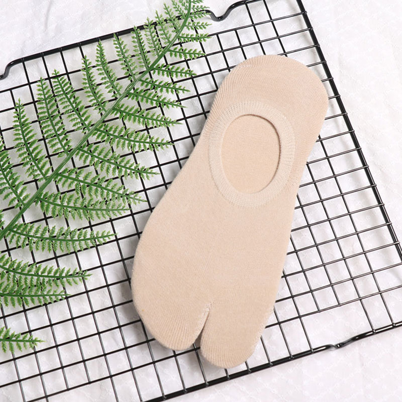 Calcetines de algodón peinado con dos dedos para hombre y mujer, medias transpirables de corte bajo, antideslizantes, para verano: 09