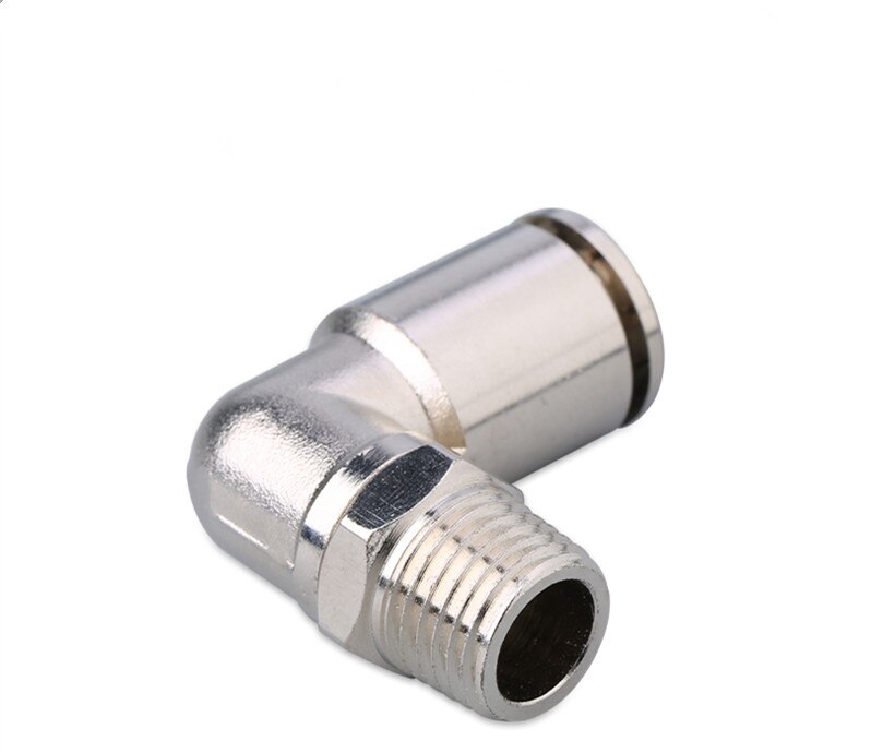 Brass Fitting Pneumatic Compressor Male Straight Compress Air Fitting Right angle elbow 4mm to M5,1/8",1/4" tube PL4M5,PL4-01