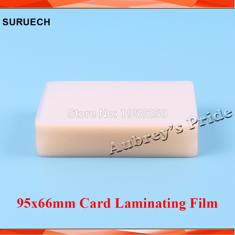 Thin 50mic(2mil) 100pcs 95x66mm PVC Clear Glossy 2Flaps Laminating Pouch Film Name Card Protect for Laminator